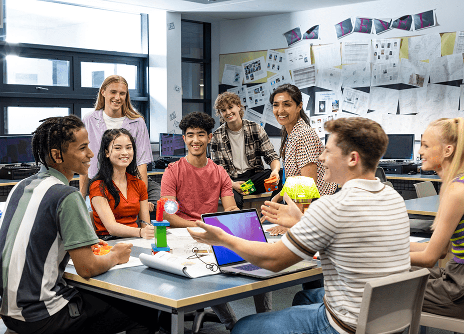 Group discussion in a classroom setting